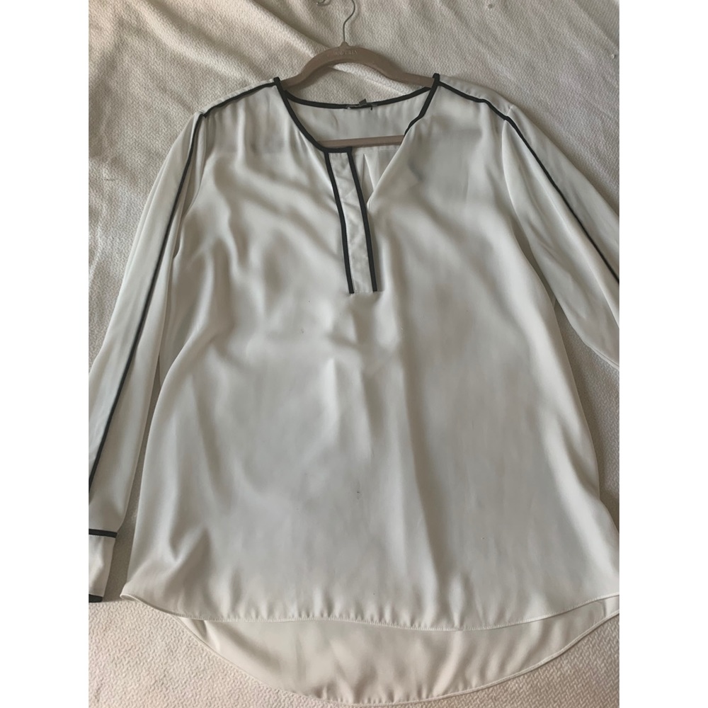 White and Black Blouse
